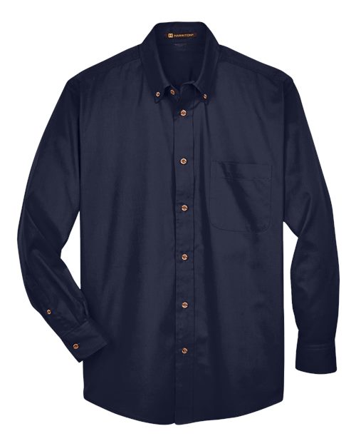 Easy Blend Twill Button-Down - Navy