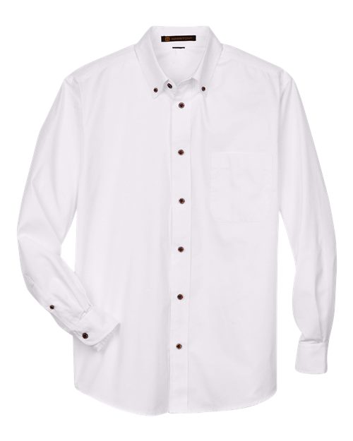 Easy Blend Twill Button-Down - White