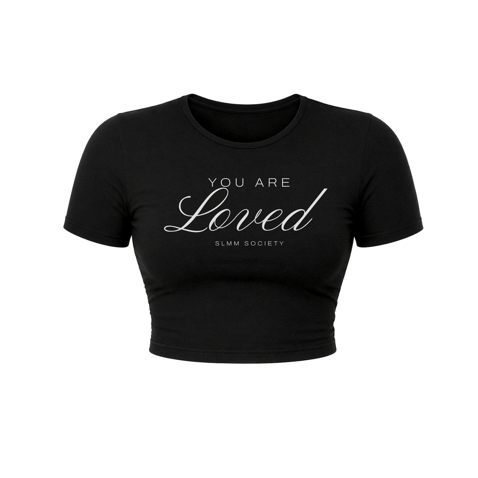 SLMM Society x Columbus Print Co. Script Fitted Crop