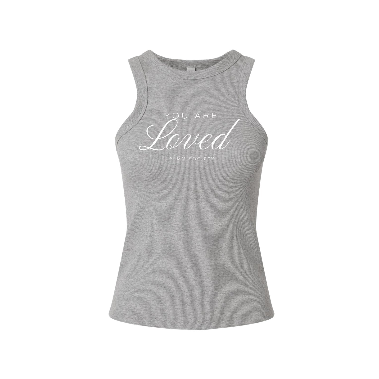 SLMM Society x Columbus Print Co. Script Tank Heather Grey