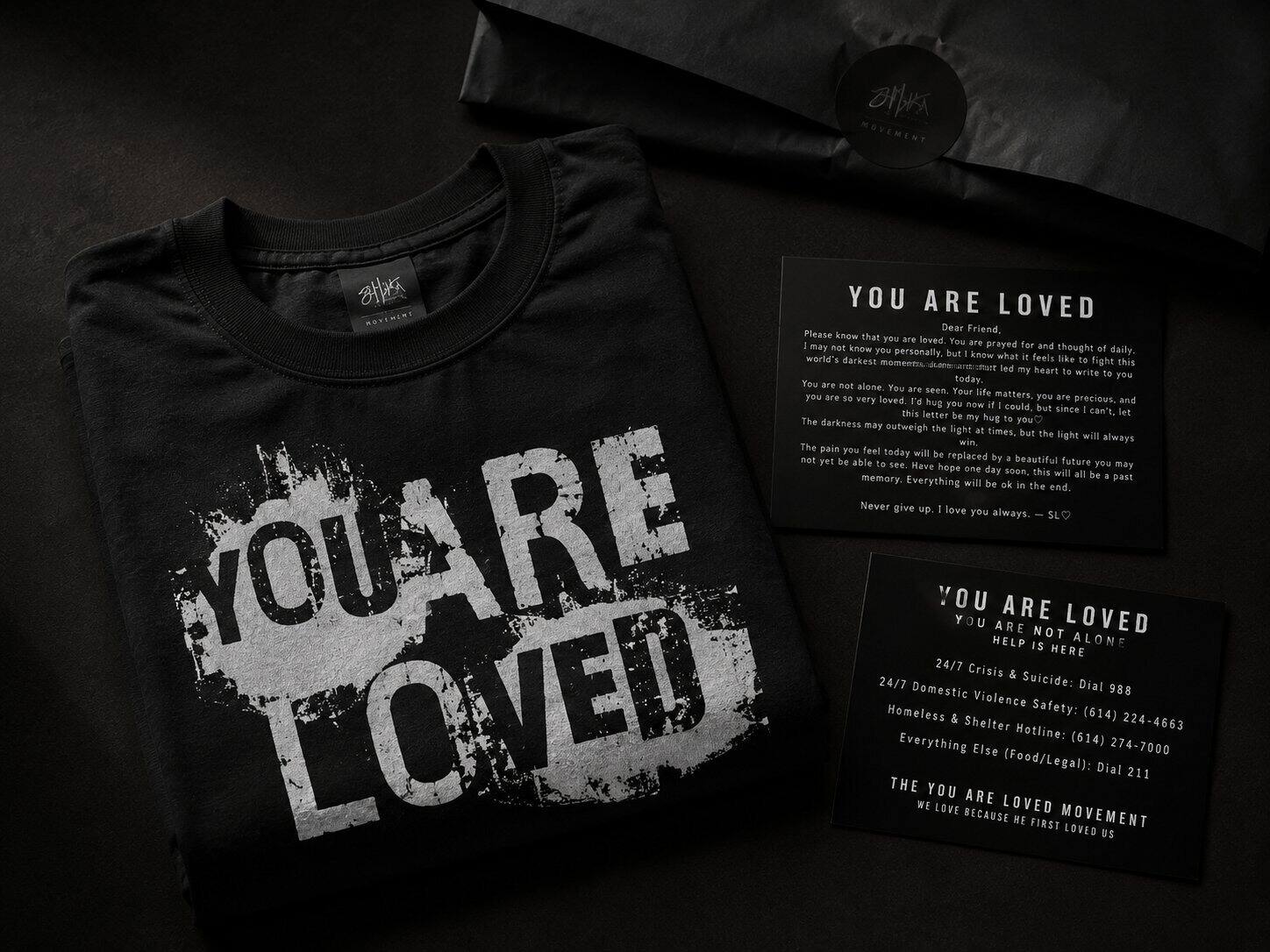 You Are Loved donation kit with handwritten card